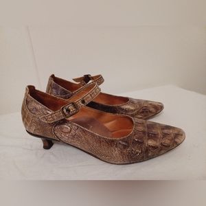 Dries Van Noten alligator crocodile Mary Janes 39.5 EUC